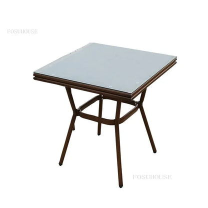 Rattan Garden Courtyard Furniture Outdoor Home Furniture Leisure Balcony Table and Chair Coffee Shop Outdoor Garden and Terrace