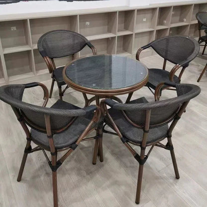 Rattan Garden Courtyard Furniture Outdoor Home Furniture Leisure Balcony Table and Chair Coffee Shop Outdoor Garden and Terrace