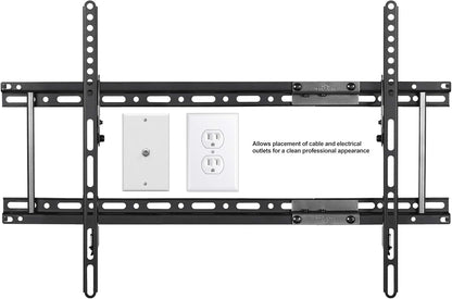 APTMM2B Tilt TV Wall Mount, Fits 32 to 85 Inch Tvs, 165Lbs and VESA 600, Flat/Flush or Tilting, Slim/Thin Low Profile 1.3 In, Wide for up to 24" Studs, Universal Mounting Bracket