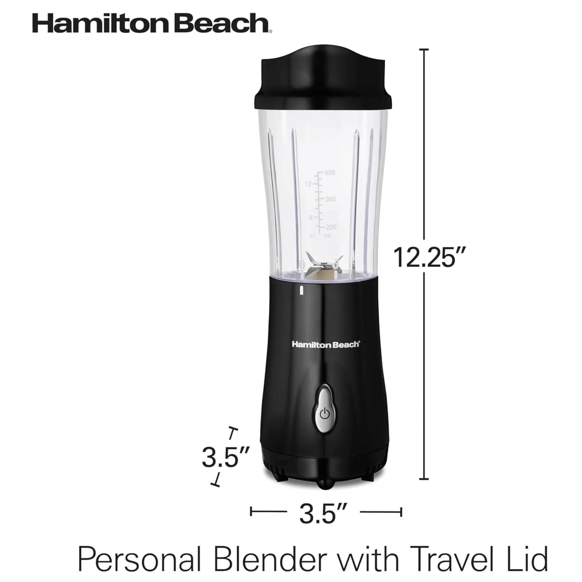 Hamilton Beach Personal Portable Blender with Travel Lid
