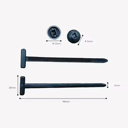 Nylon Cable Tie Buckle Auto Fastener Screw Self-Locking Zip Ties Car Trunk Engine Guard Panel Wire Management Strap Fixed Tools