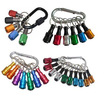 5/6/7/10Pcs 1/4 Inch Hex Shank Screwdriver Bits Holder Extension Bar Keychain Screw Adapter Drill Change Handheld Screwdrivers