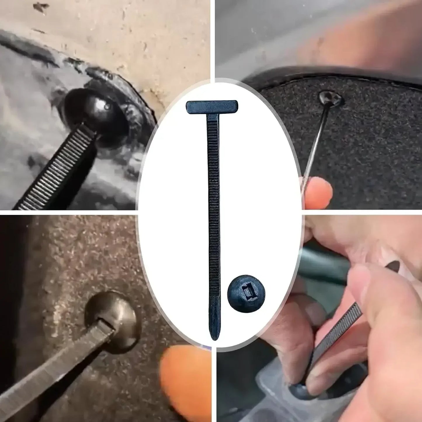 Nylon Cable Tie Buckle Auto Fastener Screw Self-Locking Zip Ties Car Trunk Engine Guard Panel Wire Management Strap Fixed Tools