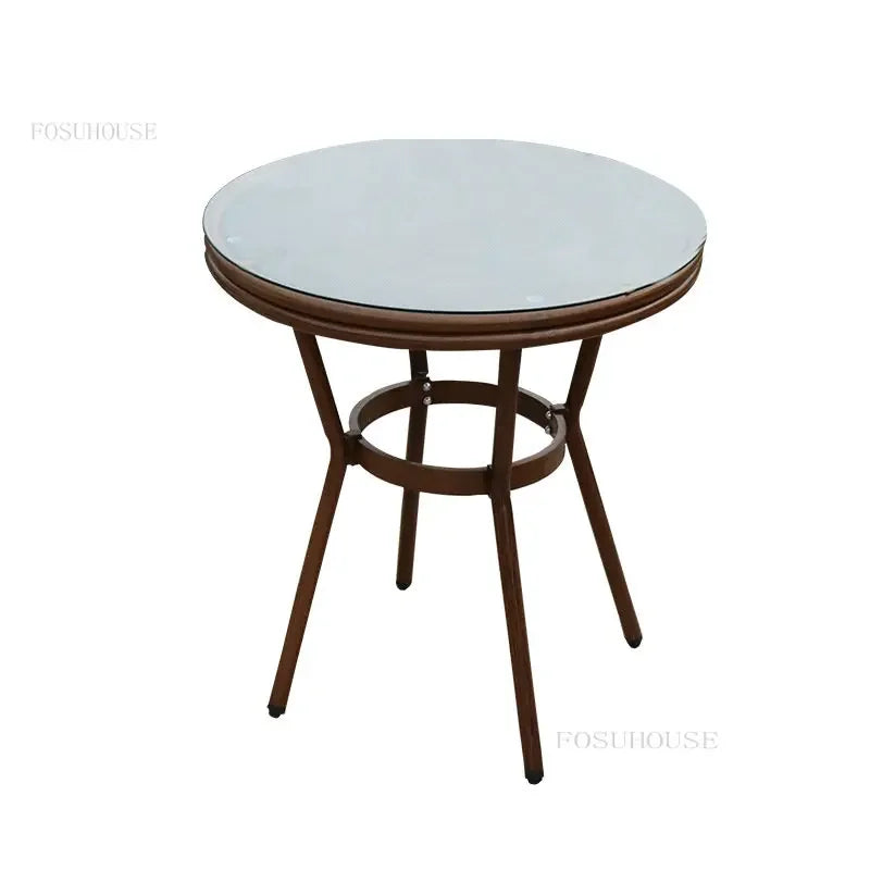 Rattan Garden Courtyard Furniture Outdoor Home Furniture Leisure Balcony Table and Chair Coffee Shop Outdoor Garden and Terrace