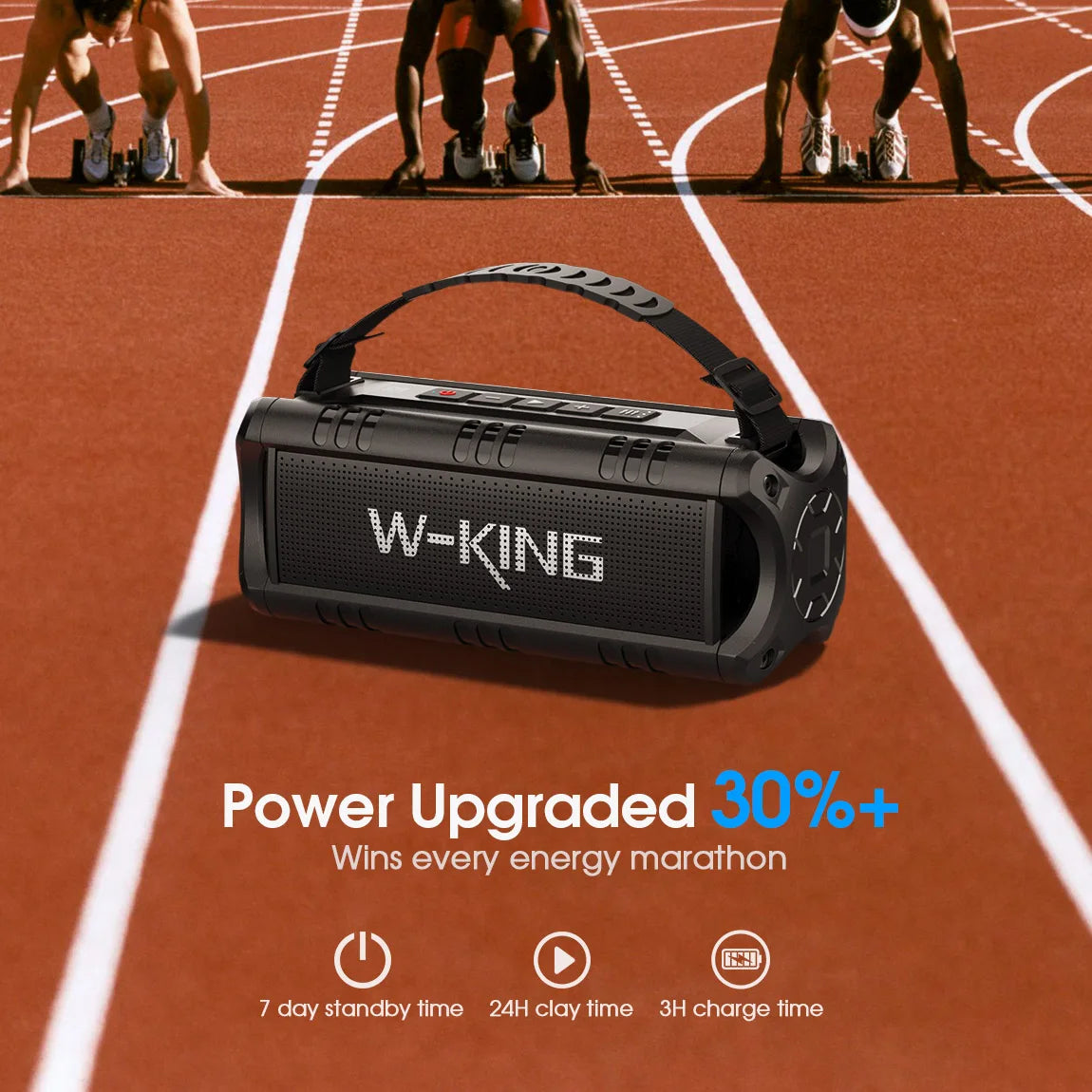 Bluetooth Speaker, 30W Portable Wireless Loud Speakers, IPX6 Waterproof Outdoor Speaker, 24H Playtime, EQ, AUX, TF Card