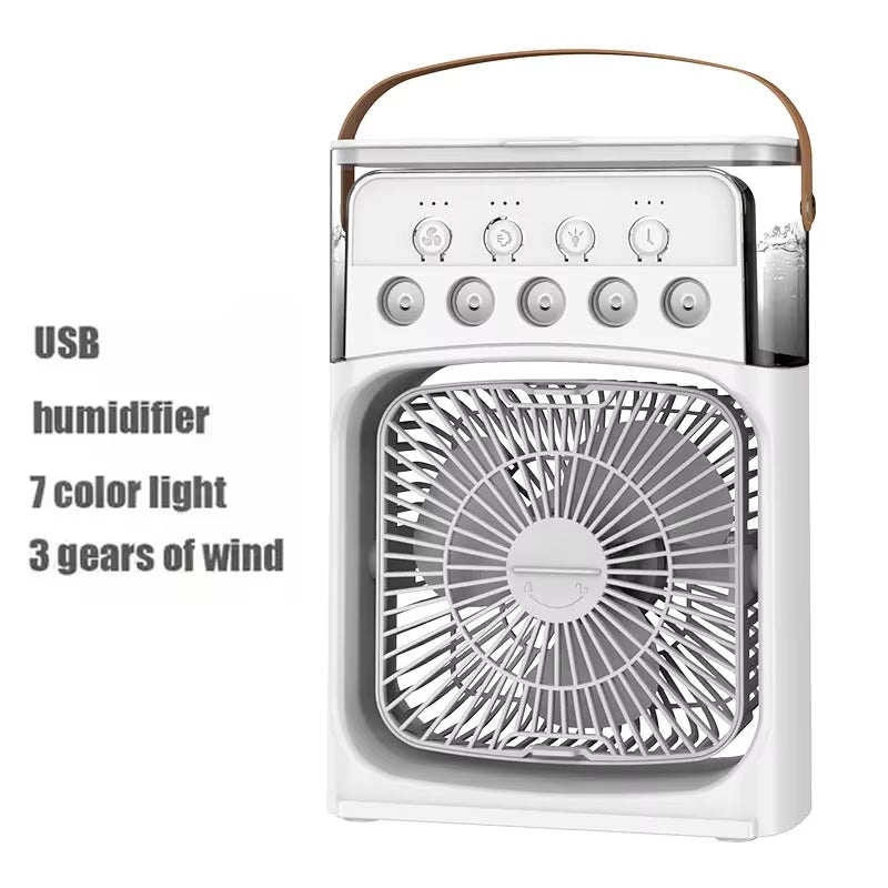 3 in 1 Fan Air Conditioner Household Small Air Cooler LED Night Light Portable Humidifier Air Adjustment Fan Office Home Fan New