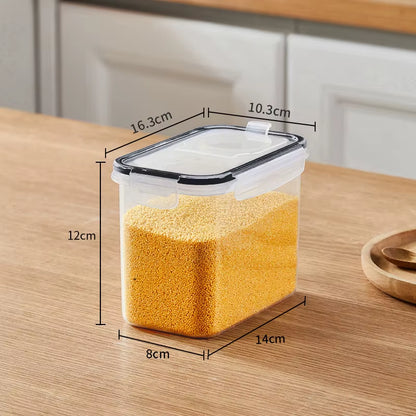 Food Storage Containers with Lids Stackable Treat Box Containers for Kitchen Pantry Organization Containers for Rice Dispenser