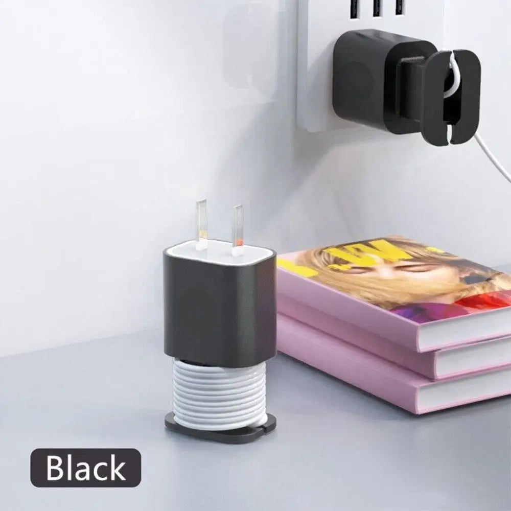1Pc 2 in 1 Silicone Charger Protector for Iphone 18W/20W Charger Portable Anti-Break Protection Case Convenient Cable Storage