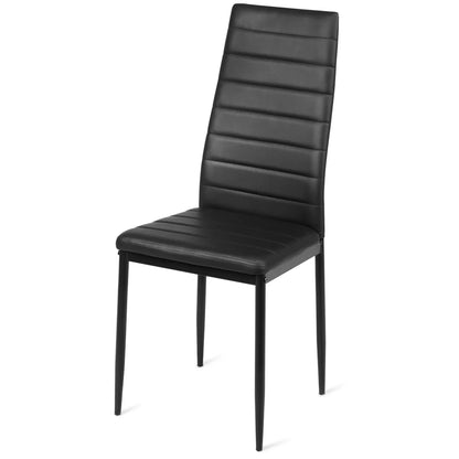 Set of 6 Dining Chairs High Back Kitchen Home Furniture,Pvc