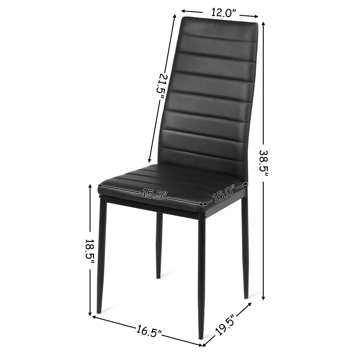 Set of 6 Dining Chairs High Back Kitchen Home Furniture,Pvc