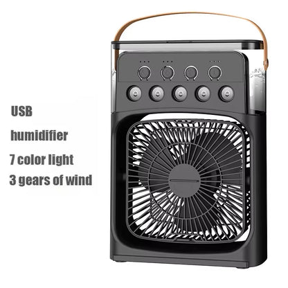 3 in 1 Fan Air Conditioner Household Small Air Cooler LED Night Light Portable Humidifier Air Adjustment Fan Office Home Fan New
