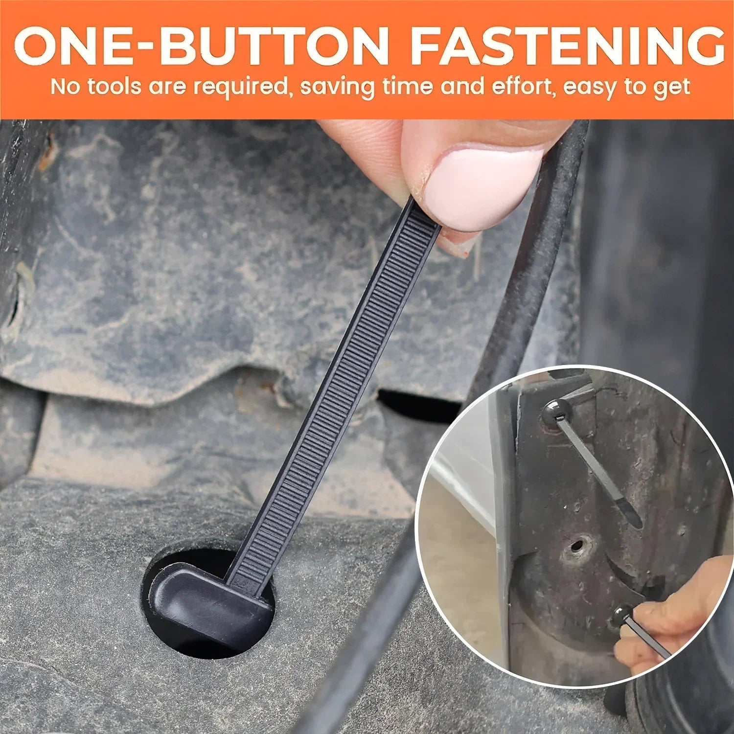 Nylon Cable Tie Buckle Auto Fastener Screw Self-Locking Zip Ties Car Trunk Engine Guard Panel Wire Management Strap Fixed Tools