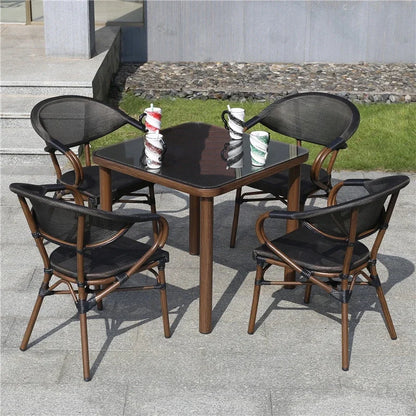 Rattan Garden Courtyard Furniture Outdoor Home Furniture Leisure Balcony Table and Chair Coffee Shop Outdoor Garden and Terrace