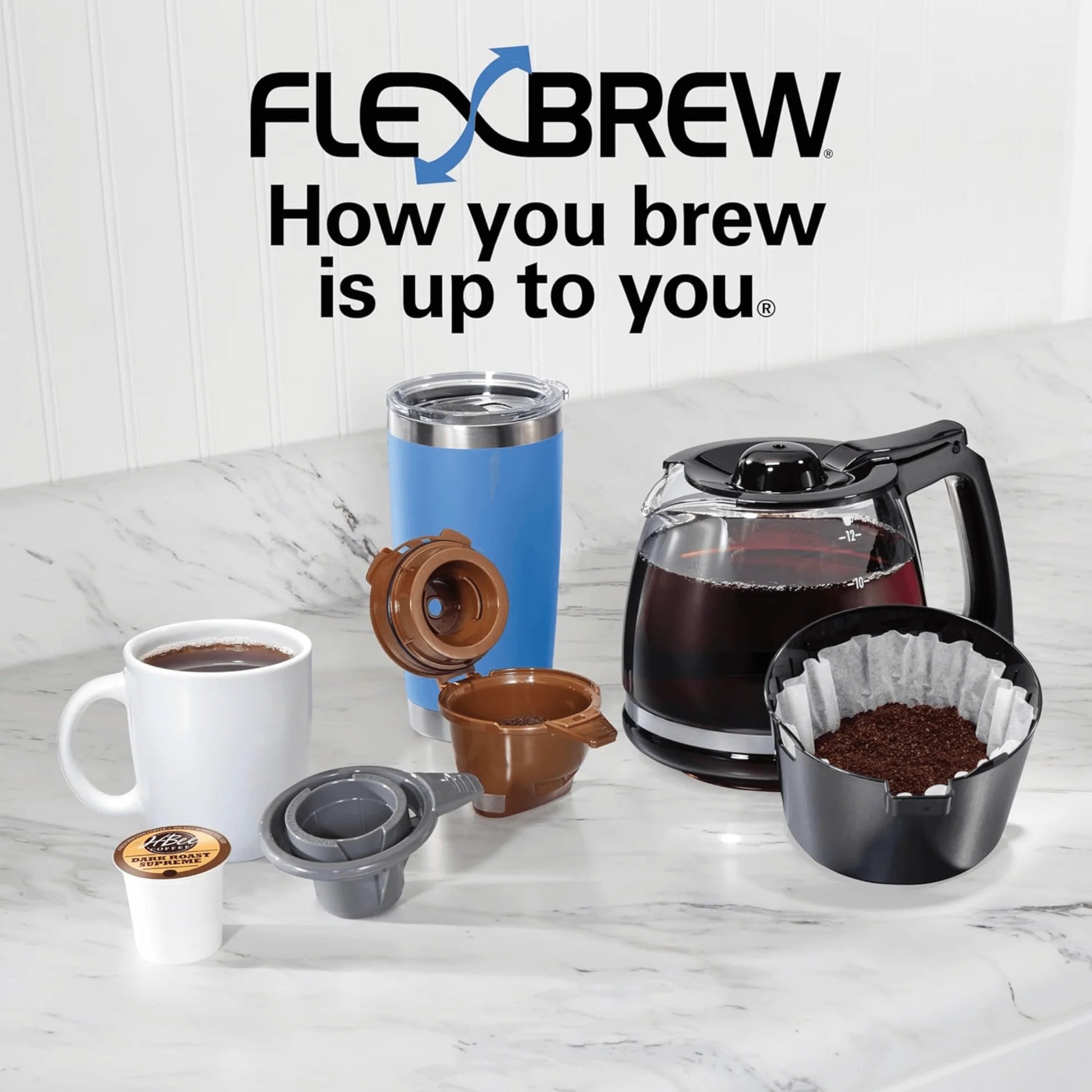 Hamilton Beach Flexbrew Trio K-Cup/12-Cup/Single Serve Coffee Maker