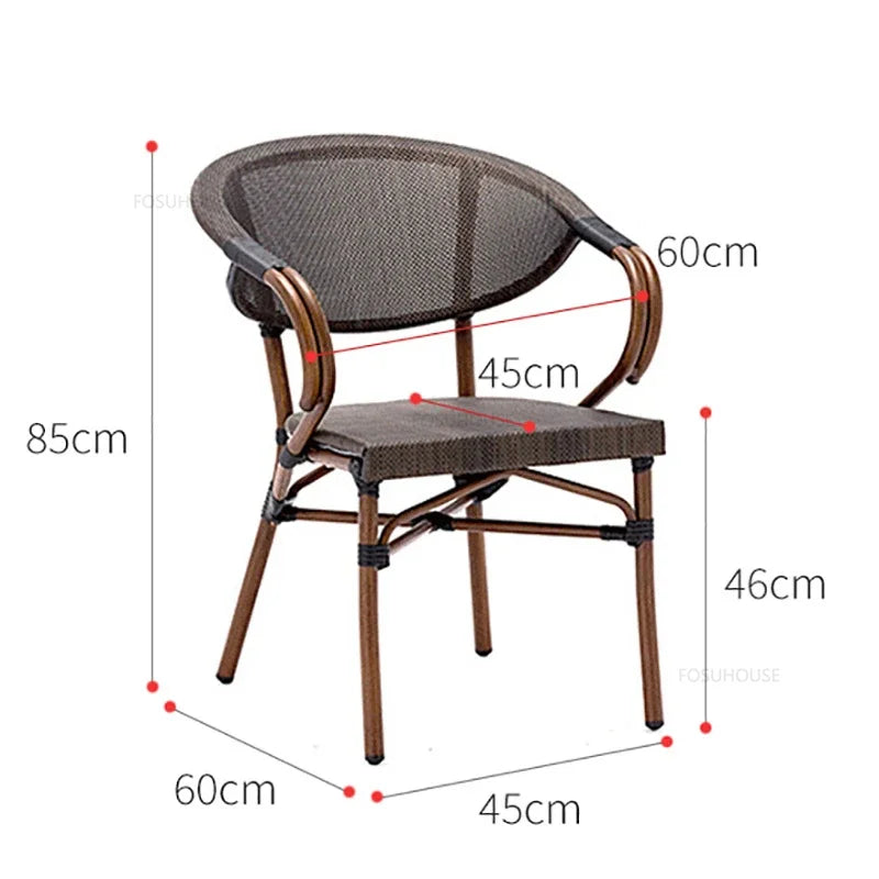 Rattan Garden Courtyard Furniture Outdoor Home Furniture Leisure Balcony Table and Chair Coffee Shop Outdoor Garden and Terrace