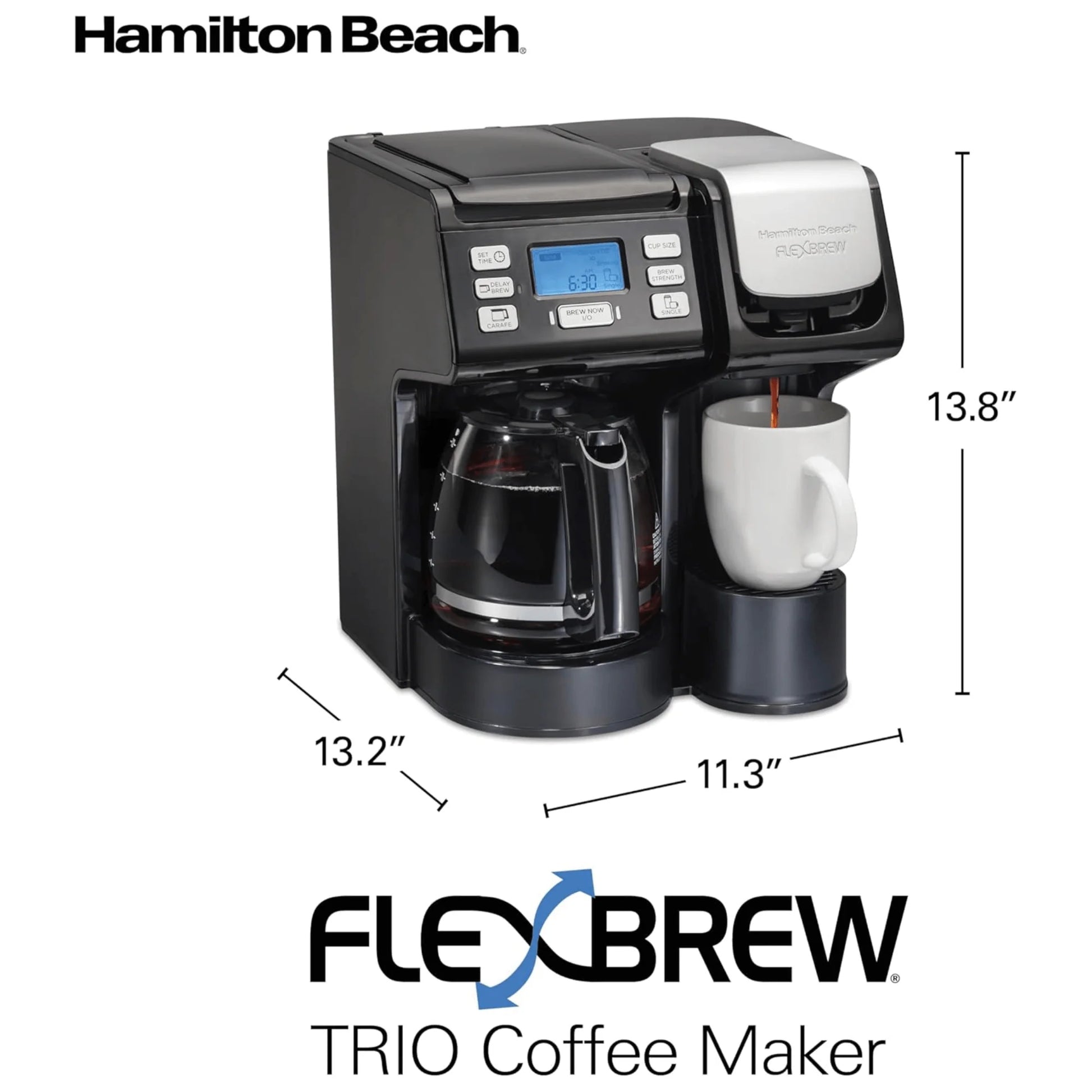 Hamilton Beach Flexbrew Trio K-Cup/12-Cup/Single Serve Coffee Maker