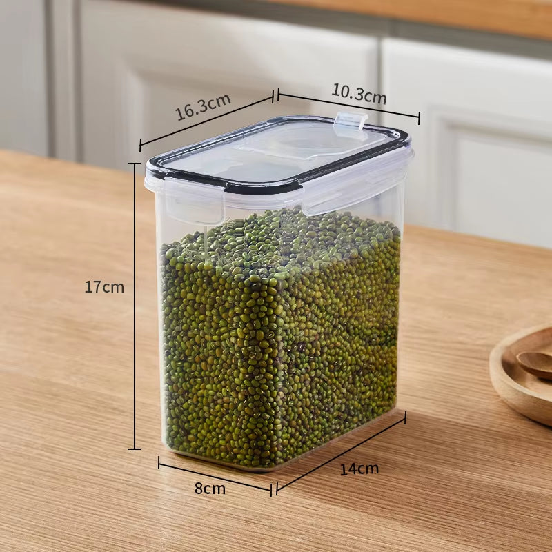 Food Storage Containers with Lids Stackable Treat Box Containers for Kitchen Pantry Organization Containers for Rice Dispenser