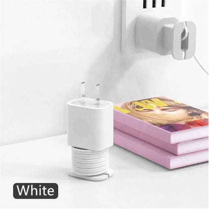 1Pc 2 in 1 Silicone Charger Protector for Iphone 18W/20W Charger Portable Anti-Break Protection Case Convenient Cable Storage